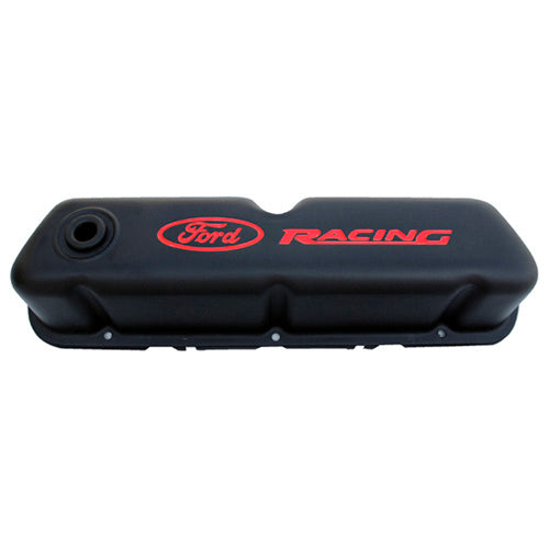 FORD 302-072 - Black Steel Valve Cover Set w/Ford Racing Logo image