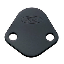 Load image into Gallery viewer, FORD 302-291 - Fuel Pump Block-Off Plate Black w/Ford Logo image