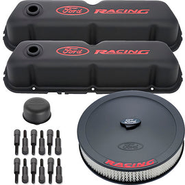 FORD 302-500 - Engine Dress up Kit Black w/Ford Racing Logo image