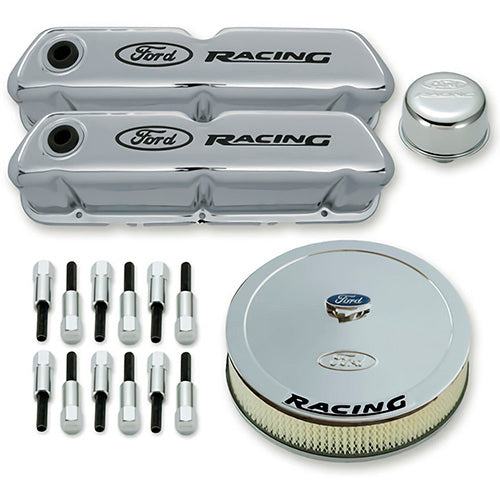 FORD 302-510 - Engine Dress up Kit Chrome w/Ford Racing Log image