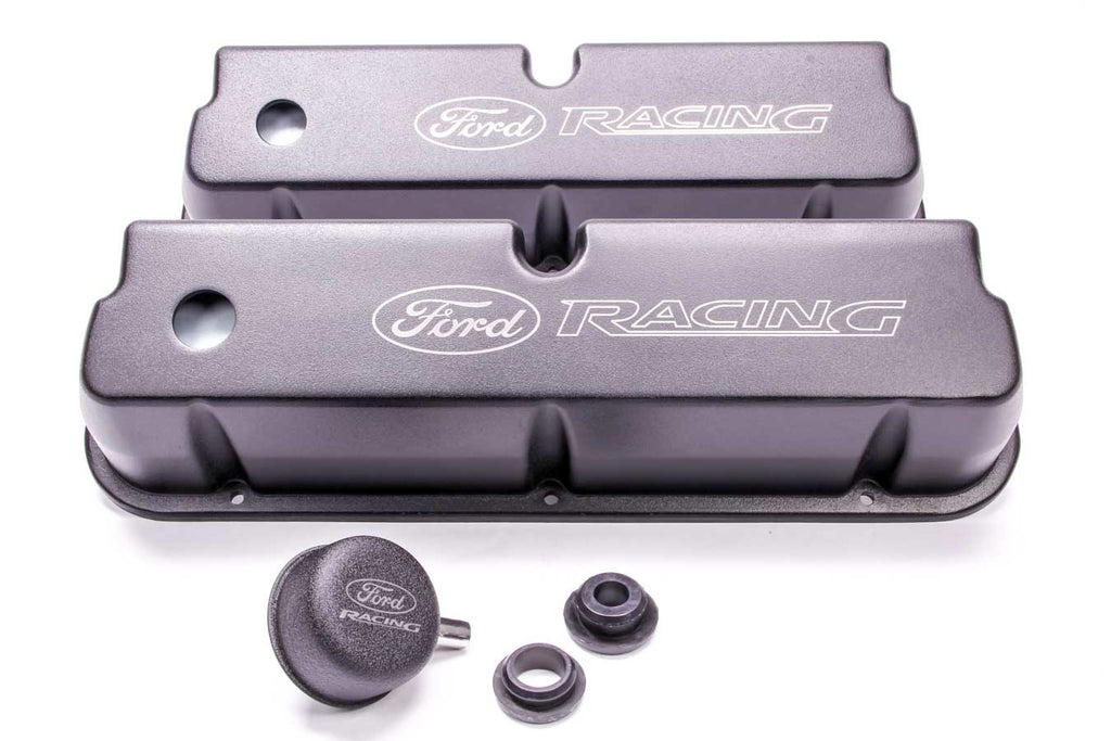 FORD M6582-LE302BK - Valve Cover Set Aluminum 302 Black Laser Etched image