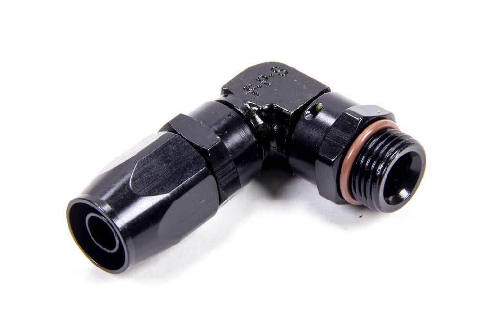 FRAGOLA 189008-BL - Hose Fitting  #8 90 Deg to 3/4-16 Male ORB Black image
