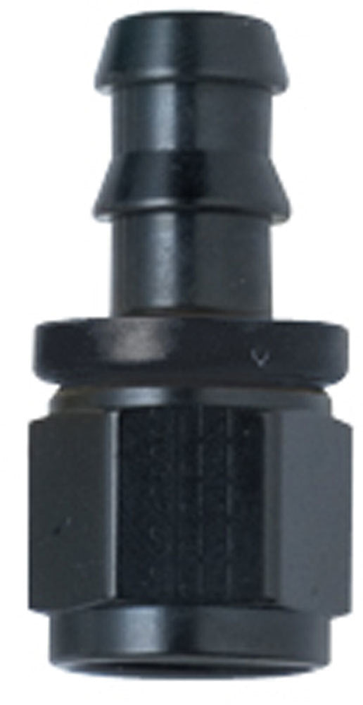 FRAGOLA 200106-BL - Hose Fitting #6 Straight Push Lock Black image