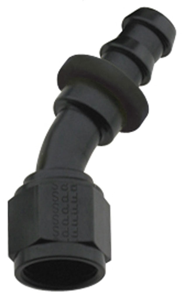 FRAGOLA 203008-BL - Hose Fitting #8 30 Deg Push Lock Black image