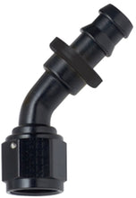 Load image into Gallery viewer, FRAGOLA 204508-BL - Hose Fitting #8 45 Deg Push Lock Black image