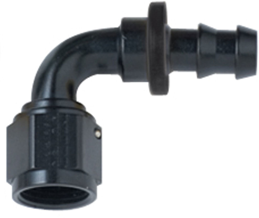 FRAGOLA 209008-BL - Hose Fitting #8 90 Deg Push Lock Black image