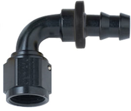 FRAGOLA 209010-BL - Hose Fitting #10 90 Deg Push Lock Black image