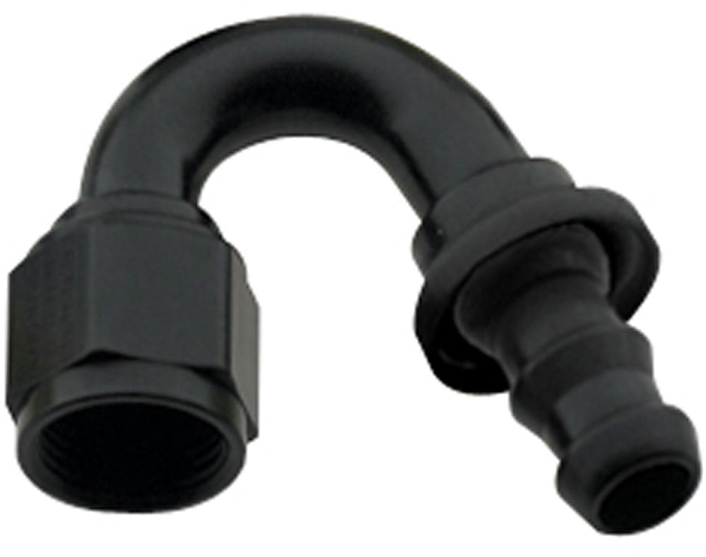 FRAGOLA 215006-BL - Hose Fitting #6 150 Deg Push Lock Black image