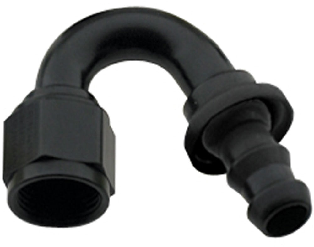 FRAGOLA 215008-BL - Hose Fitting #8 150 Deg Push Lock Black image