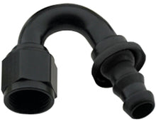 Load image into Gallery viewer, FRAGOLA 215008-BL - Hose Fitting #8 150 Deg Push Lock Black image