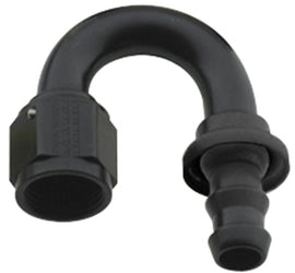 FRAGOLA 218012-BL - Hose Fitting #12 180 Deg Push Lock Black image