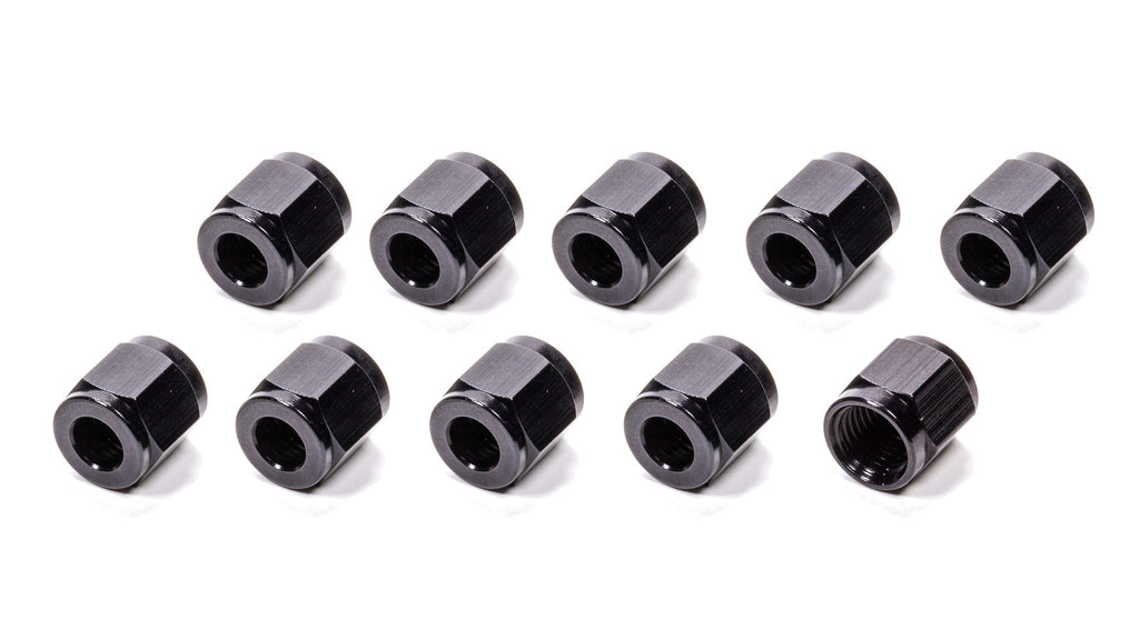 FRAGOLA 481804-BL-10 - #4 Aluminum Tube  Nuts (10pk) Black image