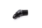 45 Deg Adapter Fitting #4 x 1/4 MPT Black