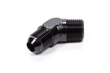 45 Deg Adapter Fitting #8 x 1/2 MPT Black