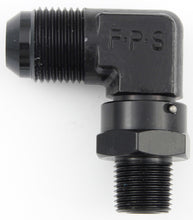 Load image into Gallery viewer, FRAGOLA 499107-BL - #8 x 1/4 MPT 90 Deg Swivel Adapter Black image