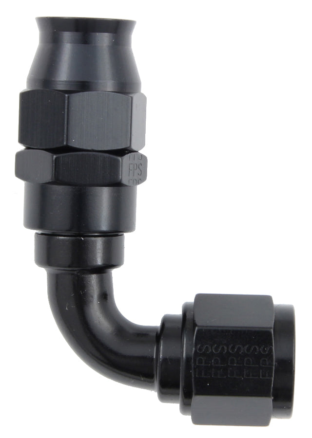 FRAGOLA 689006-BL - Hose Fitting #6 90 Deg PTFE Black image