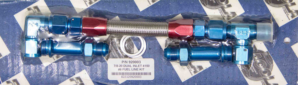 FRAGOLA 920003 - #8 Fuel Line Kit 7/8-20 Dual Inlet 4150 image