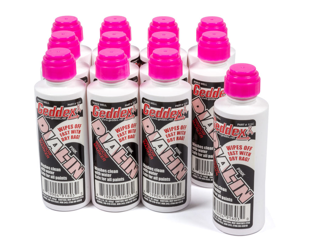 GEDDEX 916C12 - Dial-In Window Marker Pink Case 12x3oz Bottle image