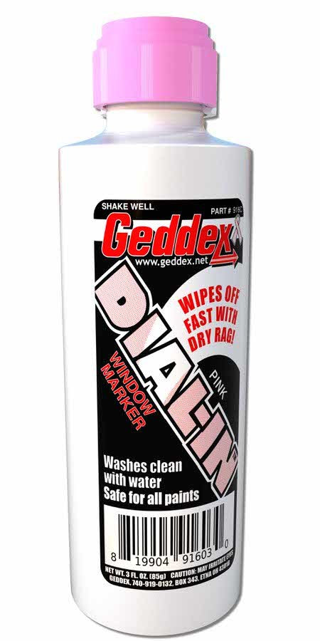 GEDDEX 916C - Dial-In Window Marker Pink 3oz Bottle image