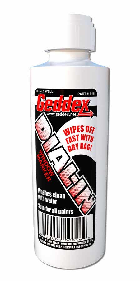 GEDDEX 916 - Dial-In Window Marker White 3oz Bottle image