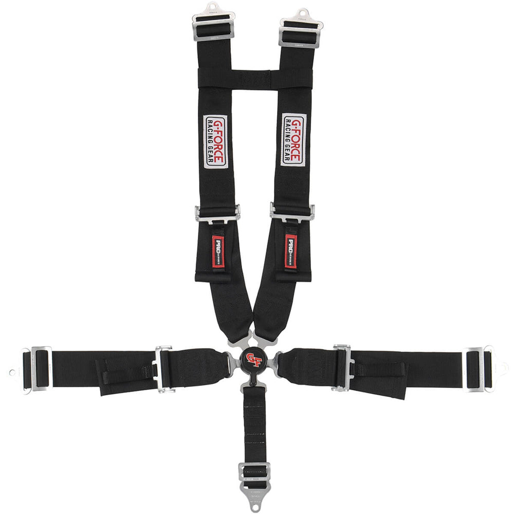 G-FORCE 7030BK - 5pt Harness Set Black Camlock Pull-Down Lap image