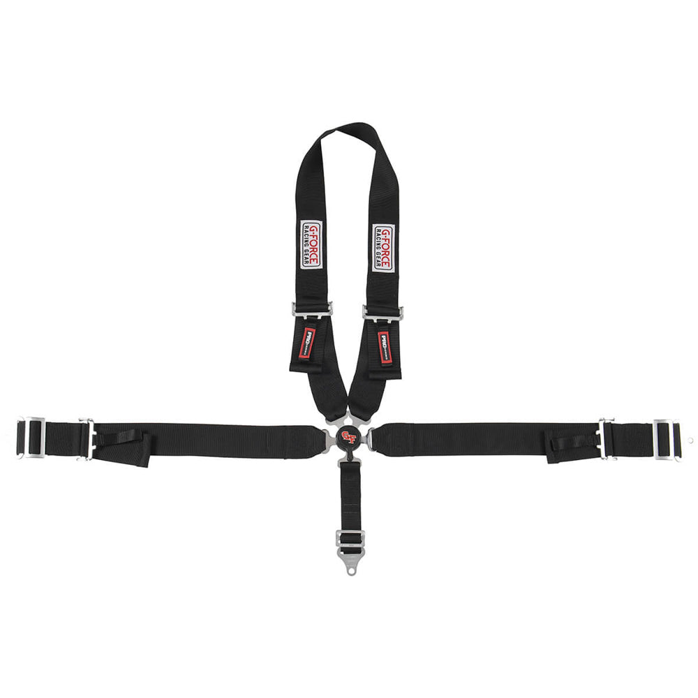 G-FORCE 7140BK - 5pt Harness Camlock Black U Shoulder Pull-Dn image