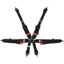 Load image into Gallery viewer, G-FORCE 7622BK - 6pt Harness Camlock HNR Indiv P/U Black  FIA image