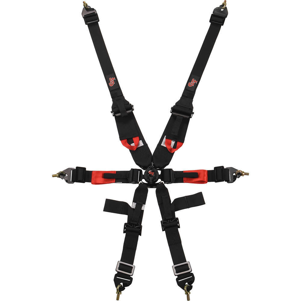 G-FORCE 7623BK - 6pt Harness Camlock Indiv Black Euro FIA image