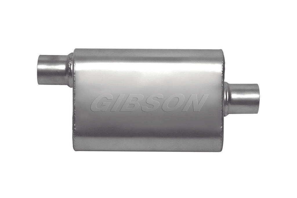 GIBSON EXHAUST 55140S - CFT Superflow Offset/Cen ter Oval Muffler Stainle image