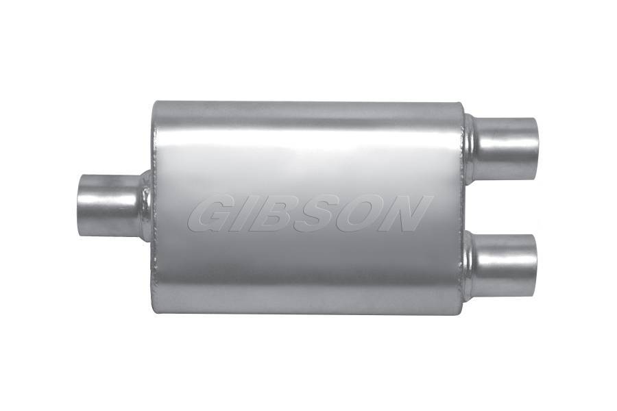 GIBSON EXHAUST BM0110 - MWA 3.0in Center/3.0in D ual Oval Muffler  Stainl image