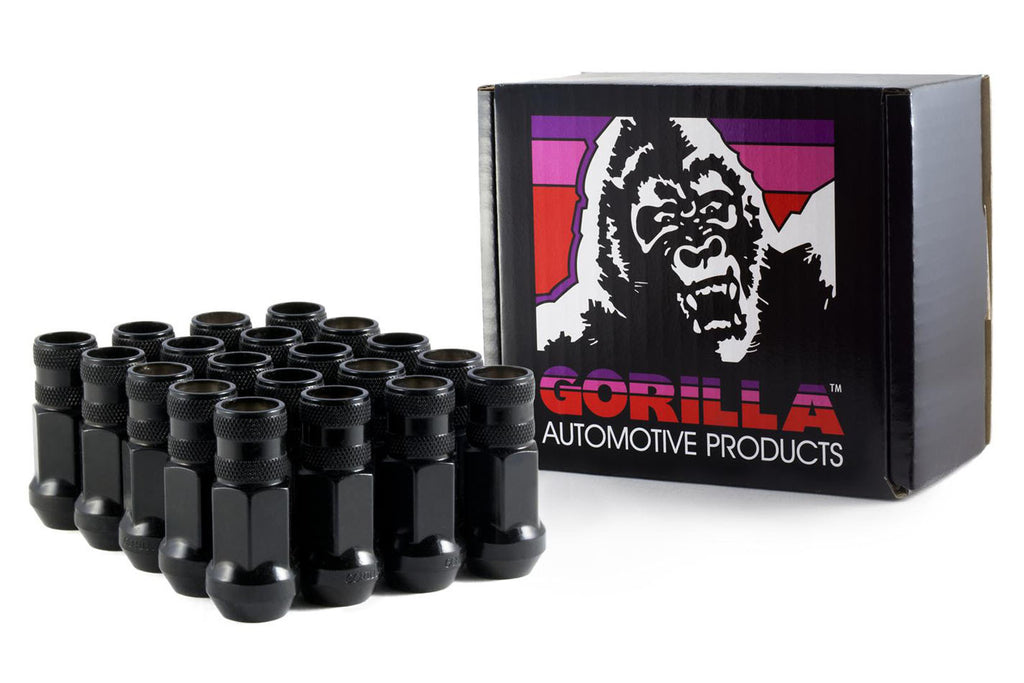 GORILLA 45038BC-20 - 20 Lugnuts 12mm x 1.50 Black Chrome Open End image