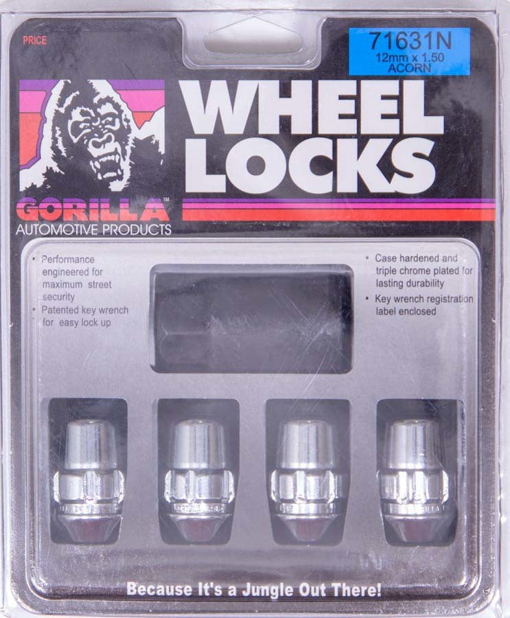 GORILLA 71683NBC - Wheel Lock System 1/2in Acorn Black 20pk image