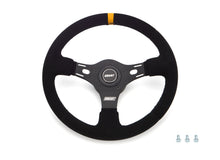 Load image into Gallery viewer, GRANT 1080 - 13in Yellow Stripe Race Steering Wheel Suede image