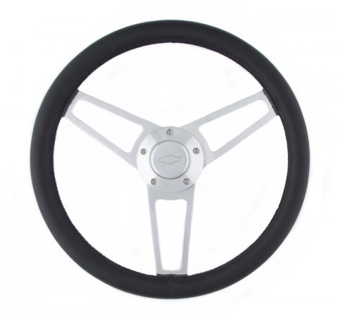 GRANT 1901 - Billet Series Leather St eering Wheel Chevy Logo image