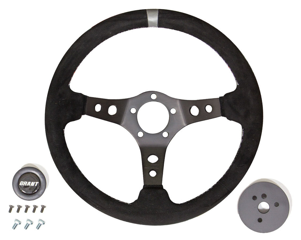 GRANT 694 - Suede Racing Steering Wheel w/Center Marker image