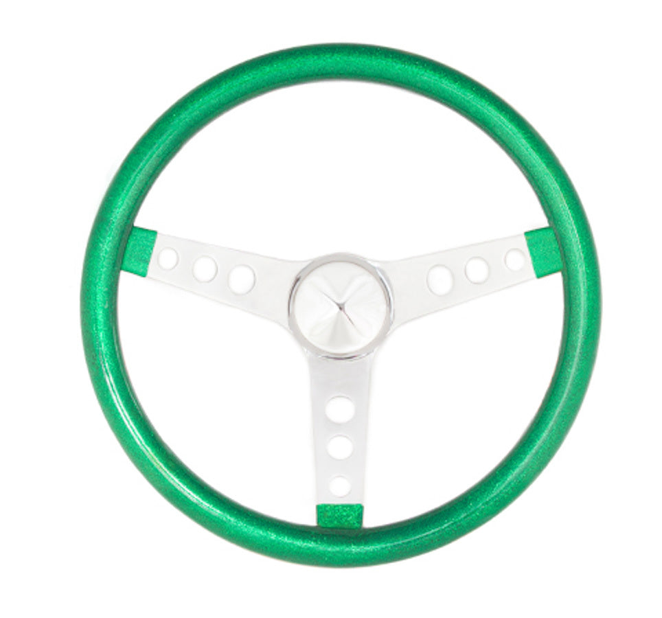 GRANT 8442 - Steering Wheel Mtl Flake Green/Spoke Chrm 13.5 image