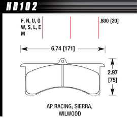 HAWK BRAKE HB102U800 - Wilwood GN AP DTC-70  image