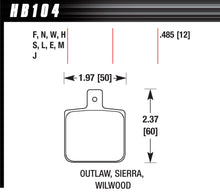 Load image into Gallery viewer, HAWK BRAKE HB104W485 - DL Single/1000 DTC-30  image