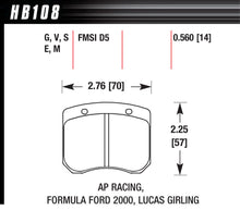 Load image into Gallery viewer, HAWK BRAKE HB108E560 - BRAKE PAD AP RACING FRONT CALIPER BLUE 9012 image