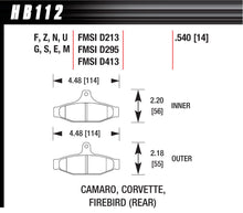 Load image into Gallery viewer, HAWK BRAKE HB112F540 - Performance Street Brake Pads (4) image