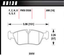 Load image into Gallery viewer, HAWK BRAKE HB136G690 - Brake Pads DTC-60 BMW Front image