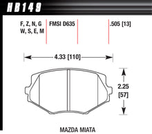 Load image into Gallery viewer, HAWK BRAKE HB149G505 - Brake Pads Front Mazda Miata MX-5 DTC-60 image