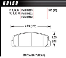 Load image into Gallery viewer, HAWK BRAKE HB158F515 - Street Brake Pads Rear Mazda RX-7 HPS image