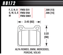 Load image into Gallery viewer, HAWK BRAKE HB172E595 - BRAKE PAD 64-00 EUROPEAN FRONT AND REAR image