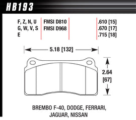 HAWK BRAKE HB193F670 - Street Brake Pads Front Viper HPS image