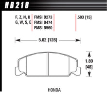 Load image into Gallery viewer, HAWK BRAKE HB218N583 - Performance Street Brake Pads (4) image