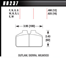Load image into Gallery viewer, HAWK BRAKE HB237U625 - DL Bridgebolt DTC 70  image