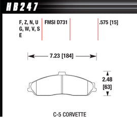 HAWK BRAKE HB247Z575 - Performance Street Brake Pads (4) image