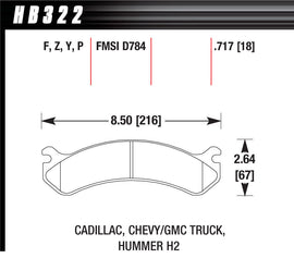 HAWK BRAKE HB322P717 - Performance Street Brake Pads (4) image