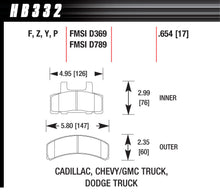 Load image into Gallery viewer, HAWK BRAKE HB332F654 - Performance Street Brake Pads (4) image